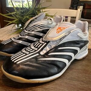 Adidas Predator Absolado Indoor Soccer Shoes Black White Orange Mens 10 Sneakers